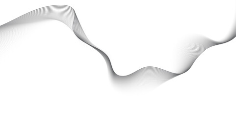 Obraz premium Abstract wavy lines on transparent background, Digital frequency track equalizer. Vector in the concept of technology, science, music, Wave with lines created using blend tool.