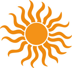 Naklejka premium full-shot of a Sun Coral icon The background colo