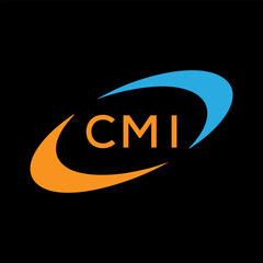 Dynamic Tech Logo Design with CMI Letters and Abstract Motion Elements – Modern Business Identity .CMI Letter Logo.
