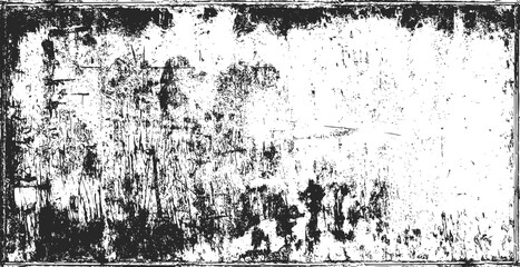 Texture of old surface on black background with white scratches. Worn, torn, weathered effect. Distressed black texture.Vector illustration, EPS 10.
