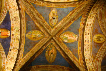 Ceiling painting in the Church of Orsanmichele-Or San Michele, former name San Michele, Florence,...