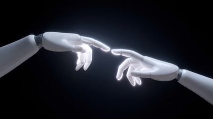 The Touch of Technology: Robotic Hands Reaching Out