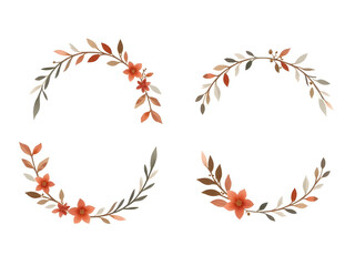 Minimalist Autumn Wreath and Floral Bundle