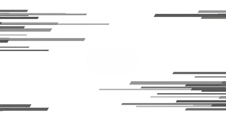 Abstract geometric design of various sized grey lines on white background