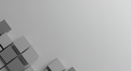 Obraz premium Abstract geometric pattern of overlapping gray cubes