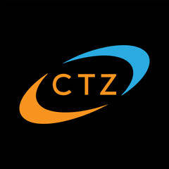 Dynamic Tech Logo Design with CTZ Letters and Abstract Motion Elements – Modern Business Identity .CTZ Letter Logo.

