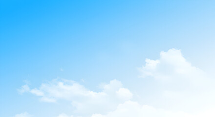 Fototapeta premium A vibrant blue sky with fluffy white clouds