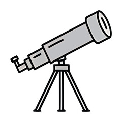 Celestial Exploration A Space Icon Telescope Illustration, Perfect for Astronomy Designs and Space-Themed Projects