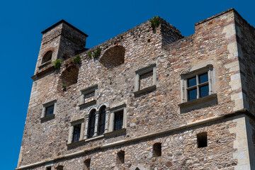 Historic medieval castle in Sárospatak, Hungary, known for its 16th century Renaissance architecture and defensive stone walls.