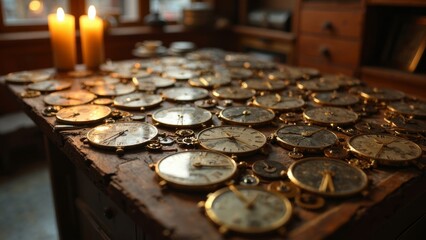 Industrial images of clock components