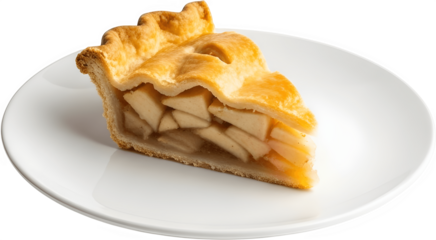 애플파이한조각_하얀접시_디저트사진