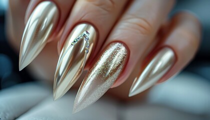 nail art paintings on women's nails, beautiful nail decorations, nail painting works, nail art with false nails
