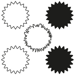 Cogwheel pair icon. Abstract gear shapes. Mechanical teeth graphic. Vector machine element.