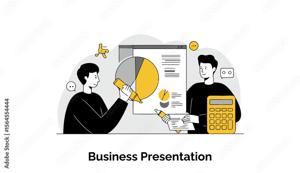 Poster young professionals in casual attire engaged in a collaborative business presentation in a modern of