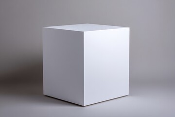 Blank white cube pedestal. High quality