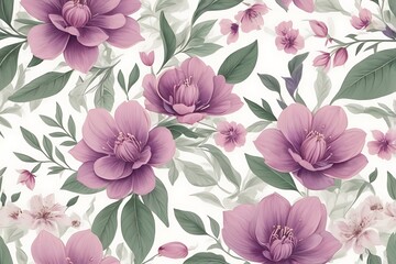 A delicate hand-drawn floral illustration background