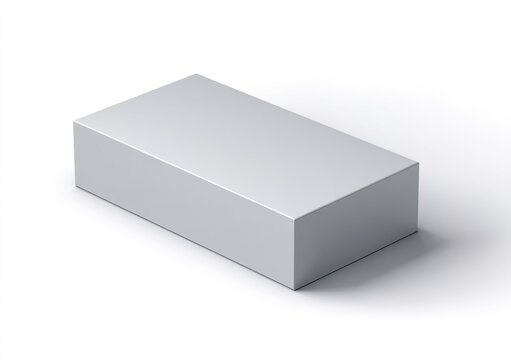 Blank, rectangular, light gray object on a white background. High quality
