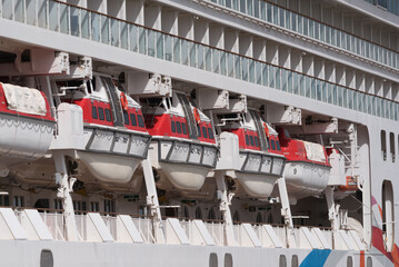 LIFEBOATS - A rescue deck on the cruise ship
