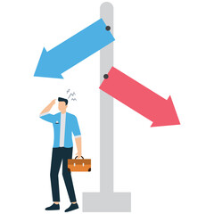 Businessman Making Decision for Next Step