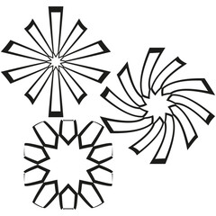 Obraz premium Star burst icons. Sparkle shine symbols. Explosion light vector. Firework blast emblems.