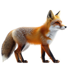 Fototapeta premium red fox on transparent background