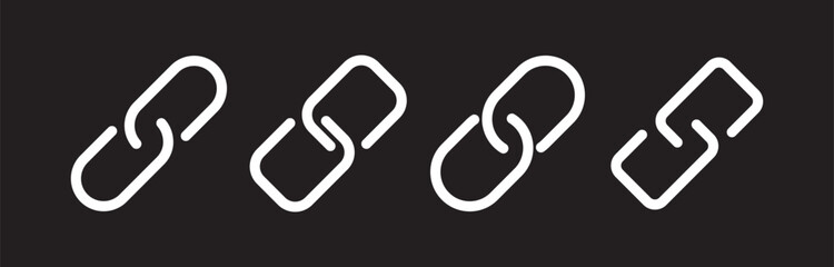 External link symbol icon vector. Link icon isolated on white background. Link vector icon. Link icons set in black filled and stroke line style