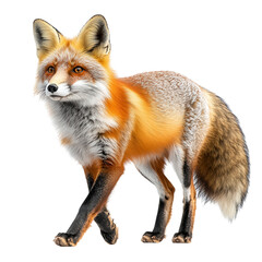 Fototapeta premium red fox on transparent background