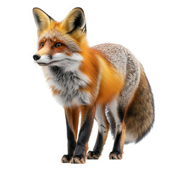 red fox on transparent background