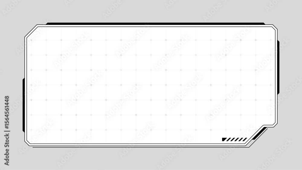Aufkleber futuristic hud frame with grid pattern for user interface. digital background, virtual screen, and c
