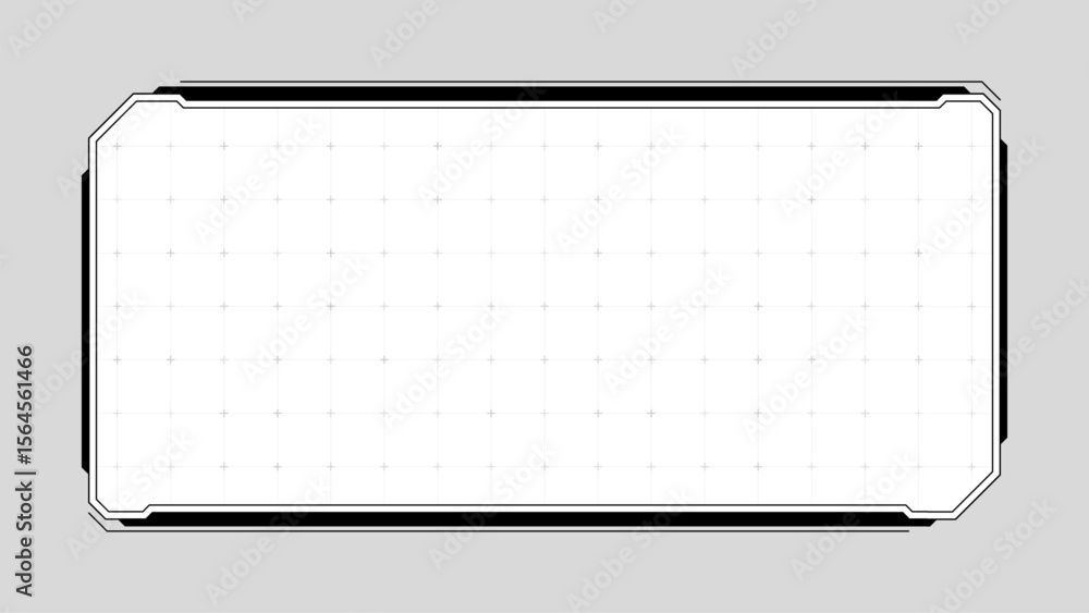 Fototapete abstract hud user interface element with blank space. futuristic digital border for data display. te