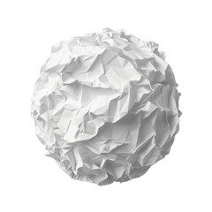 Crumbled Paper Isolated on Transparent Background. PNG. Generated AI