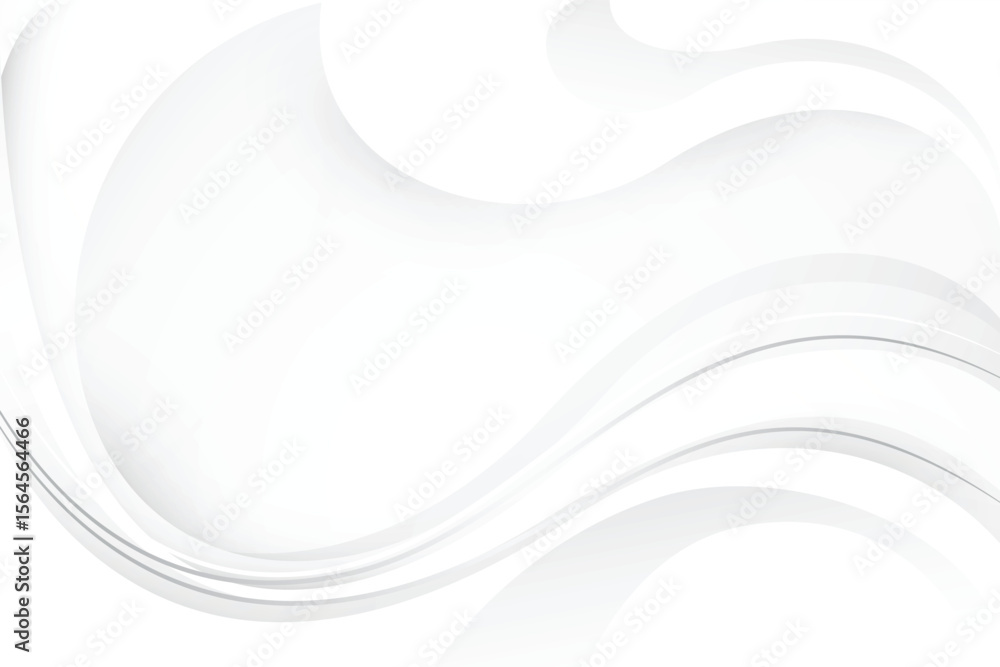 Poster abstract white background with flowing curves and smooth gradients art isolated on transparent backg