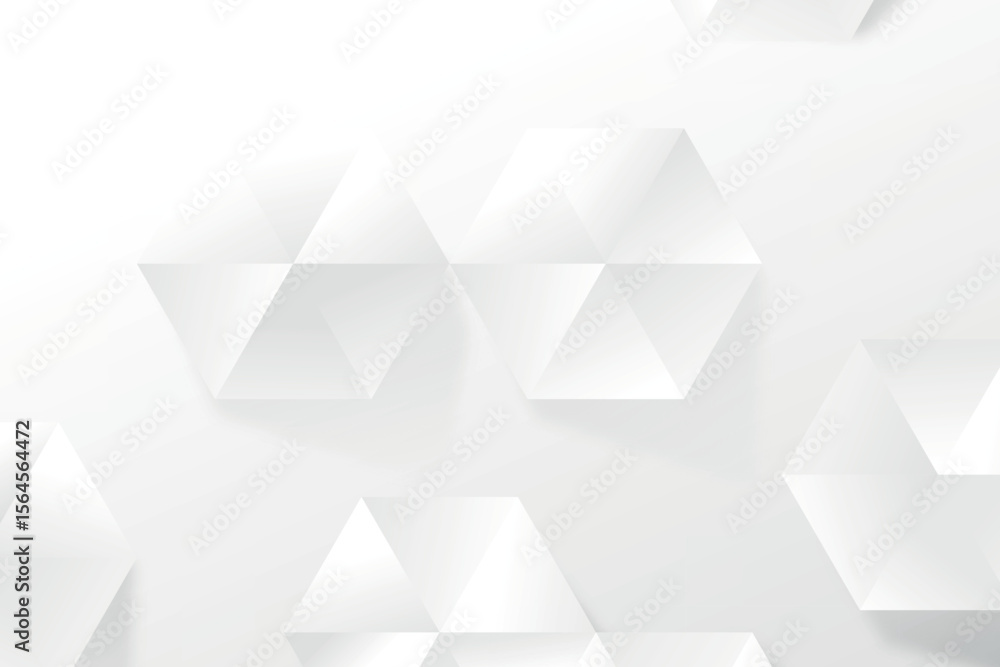 Poster abstract white background with geometric shapes and subtle shadows isolated on transparent backgroun