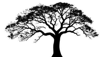 tree silhouette vector art
