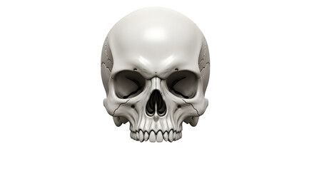 Fototapeta premium Human Skull 3d rendered, isolated on transparent background