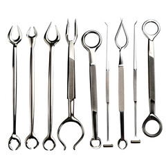 Surgical Instruments Collection, isolated on white background