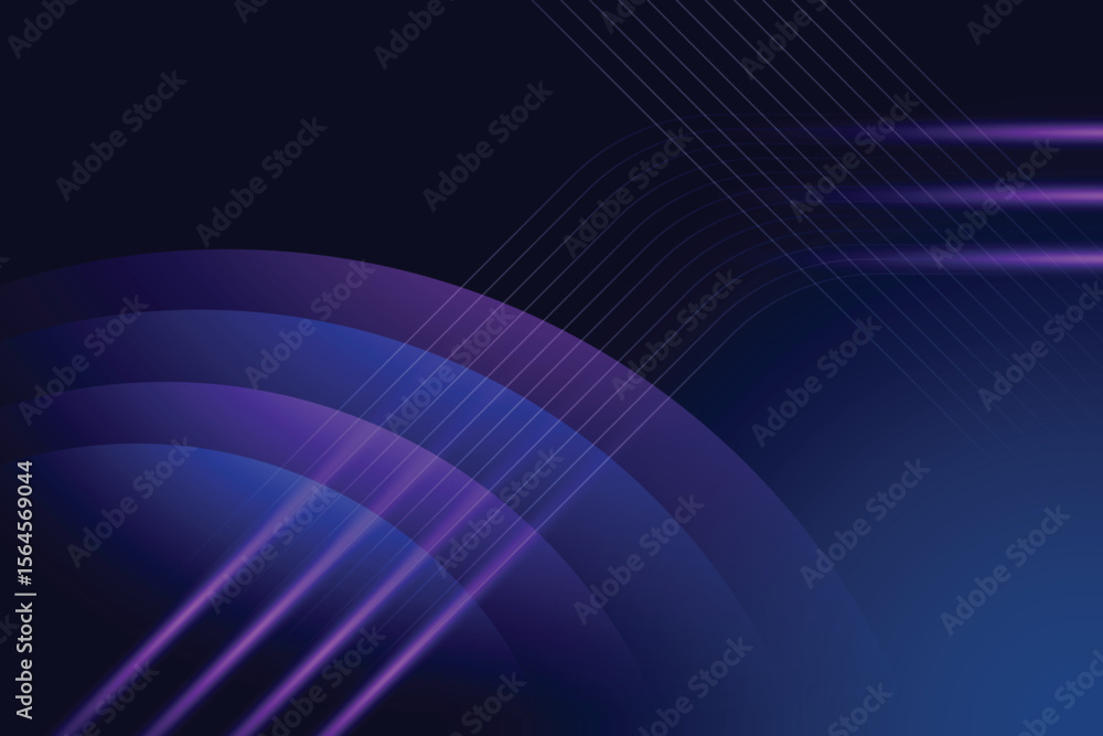 Poster abstract background with purple and blue curves and diagonal lines isolated on transparent backgroun