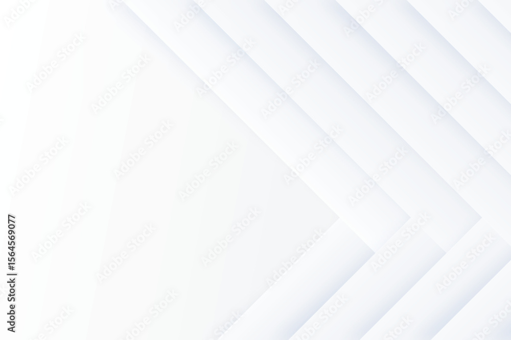 Poster Abstract white background with diagonal lines and subtle shadows form isolated on transparent background