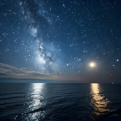 starry sky over the sea