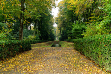 Naklejka premium Park on the back of Benrath palace