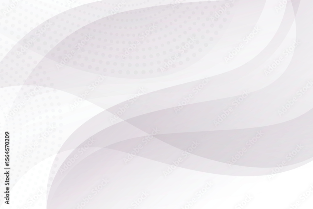 Poster Abstract light gray background with soft curves and subtle dots design isolated on transparent background
