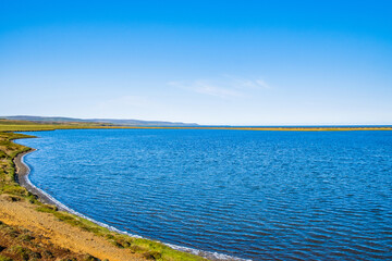 Atlantic shore in North East Iceland, amazing landscape 