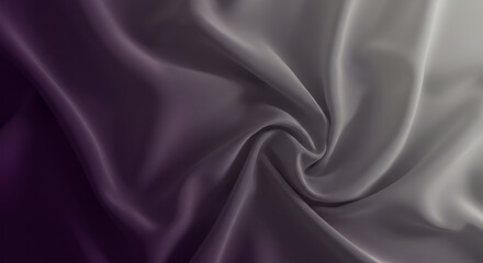Obraz premium Smooth, flowing fabric with a gradient of purple to grey