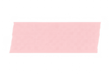 Pastel pink adhesive note floating against transparent backdrop, enhancing graphic design with soft, versatile visual accent