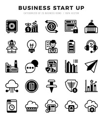 Business Start Up icons Pack. Lineal Filled icons set. Business Start Up collection set.