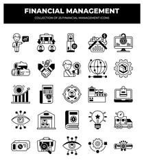 Financial Management Icons: A Collection of 25 Essential Business Icons