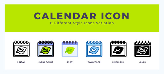 Calender icons set of simple vector illustration.