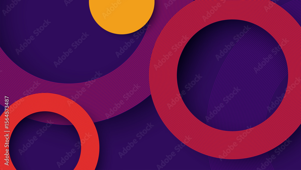 Poster abstract colorful circle background design with swirls and bright shapes