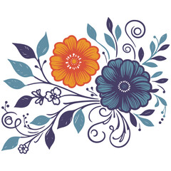 floral art with decorative garden leaves and elegant composition perfect for textile, fashion, and digital media

