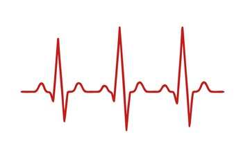 Cardiac Rhythms A Visual Depiction of a Heartbeat Presenting the Electrical Activity of the Human Heart and Depicting Health